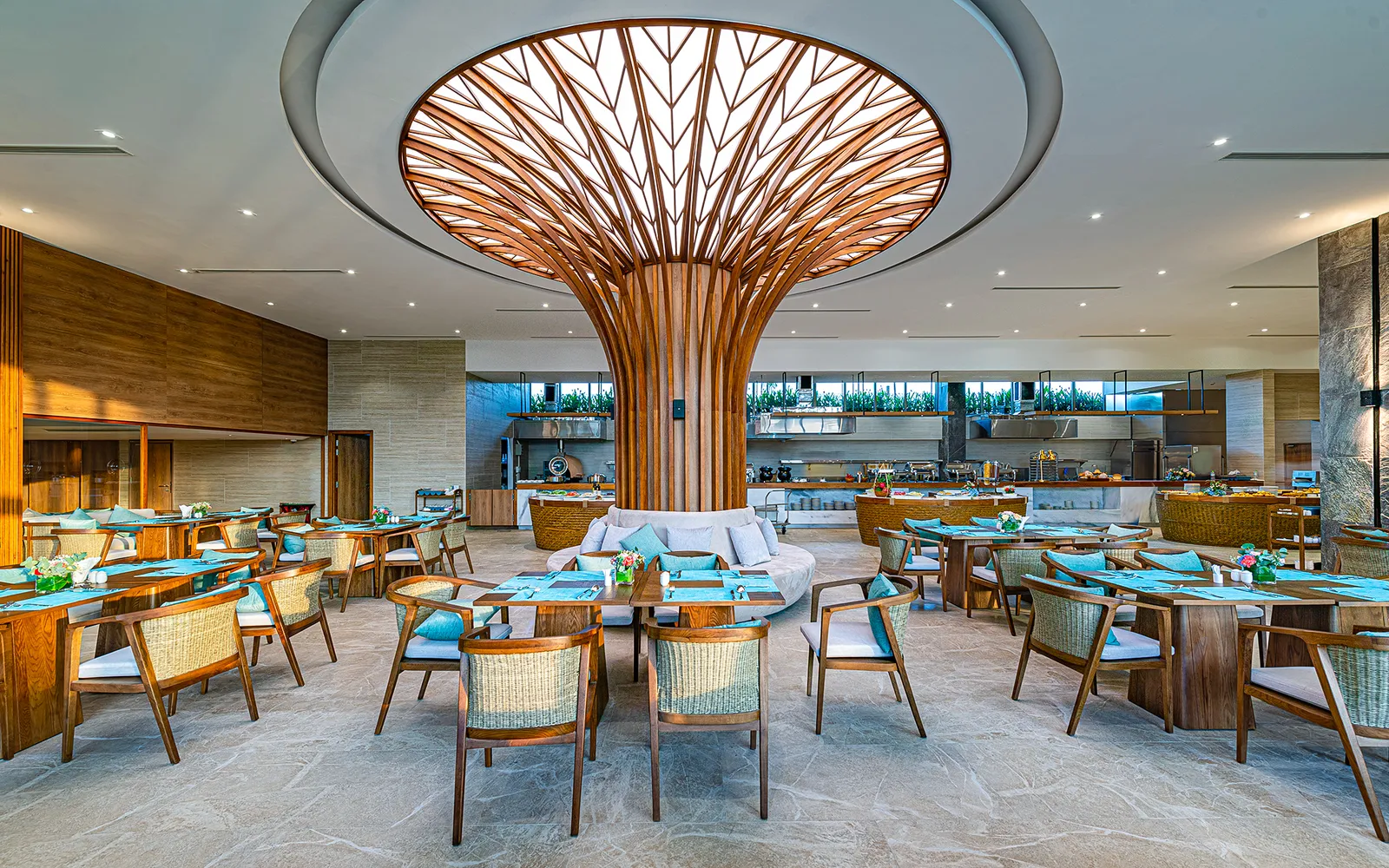 Bellerive Hoi An Resort and Spa 早餐餐廳與 Buffet